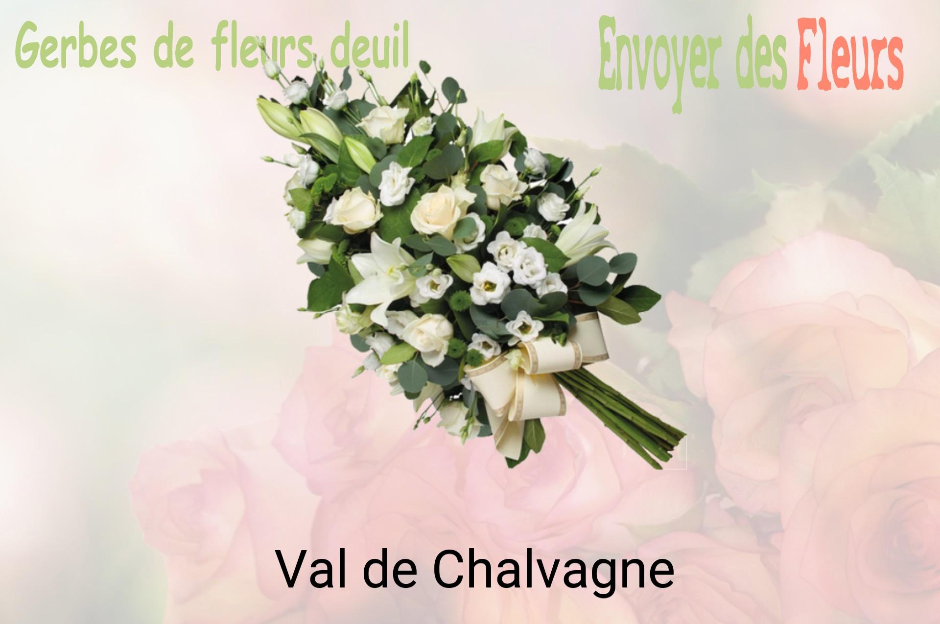 Gerbe de fleurs de deuil livrée à Val-de-Chalvagne